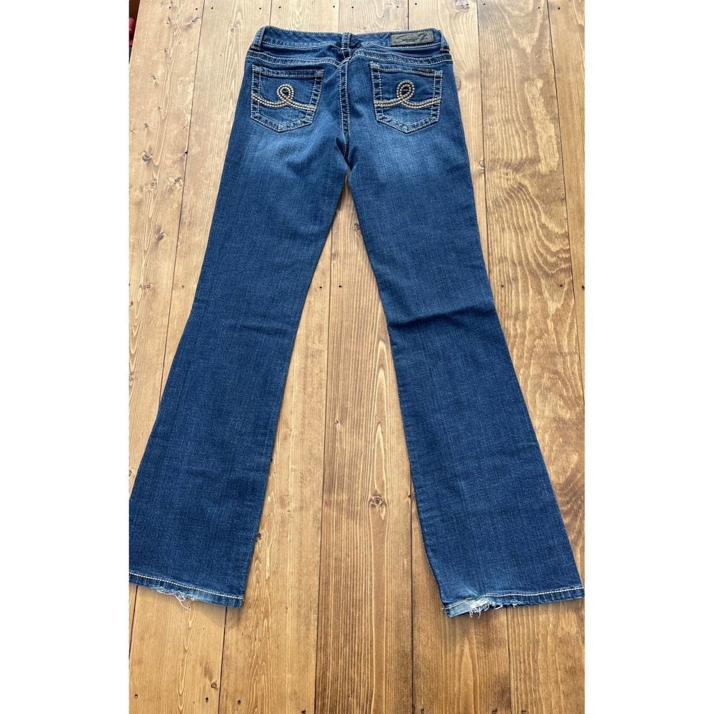 Seven7 For All Mankind Lowrise Bootcut Stretch Denim Jeans Sz 30 Distressed